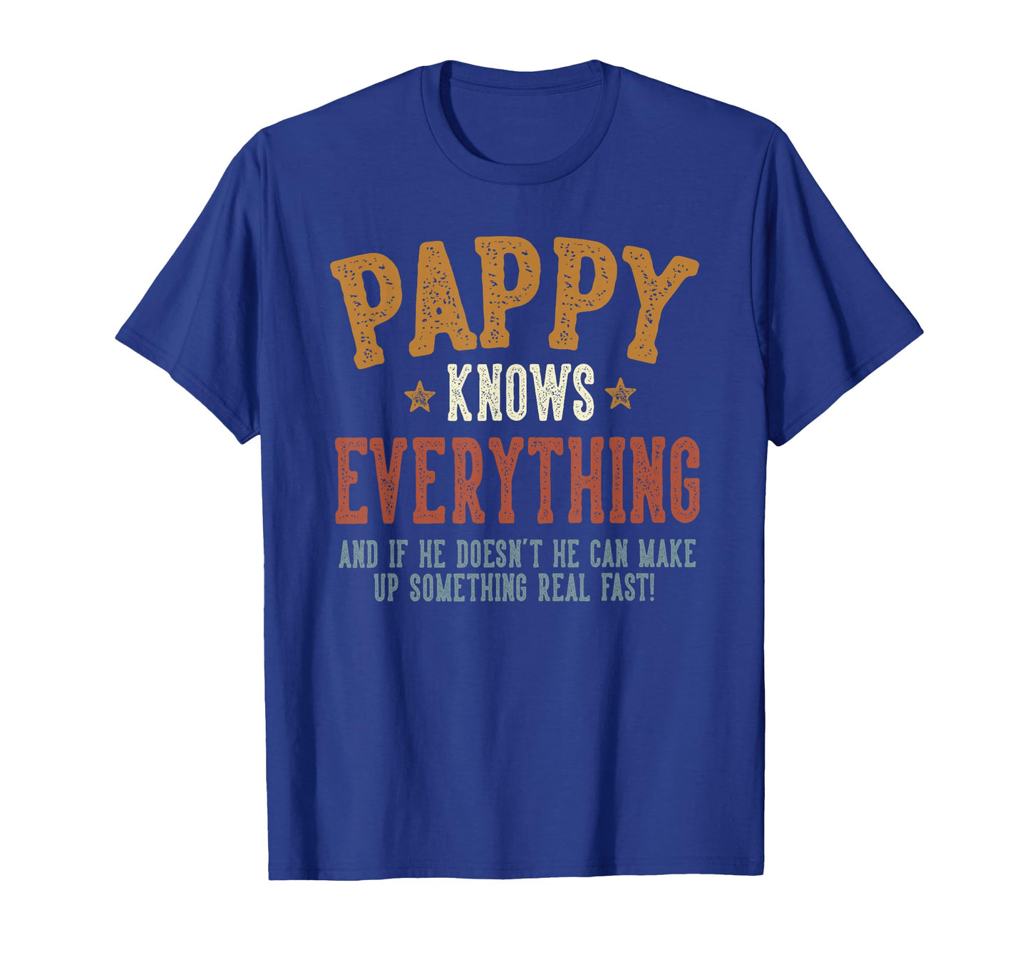 Pappy Knows Everything - Humorous Father's Day Pappy T-Shirt, Small, Black