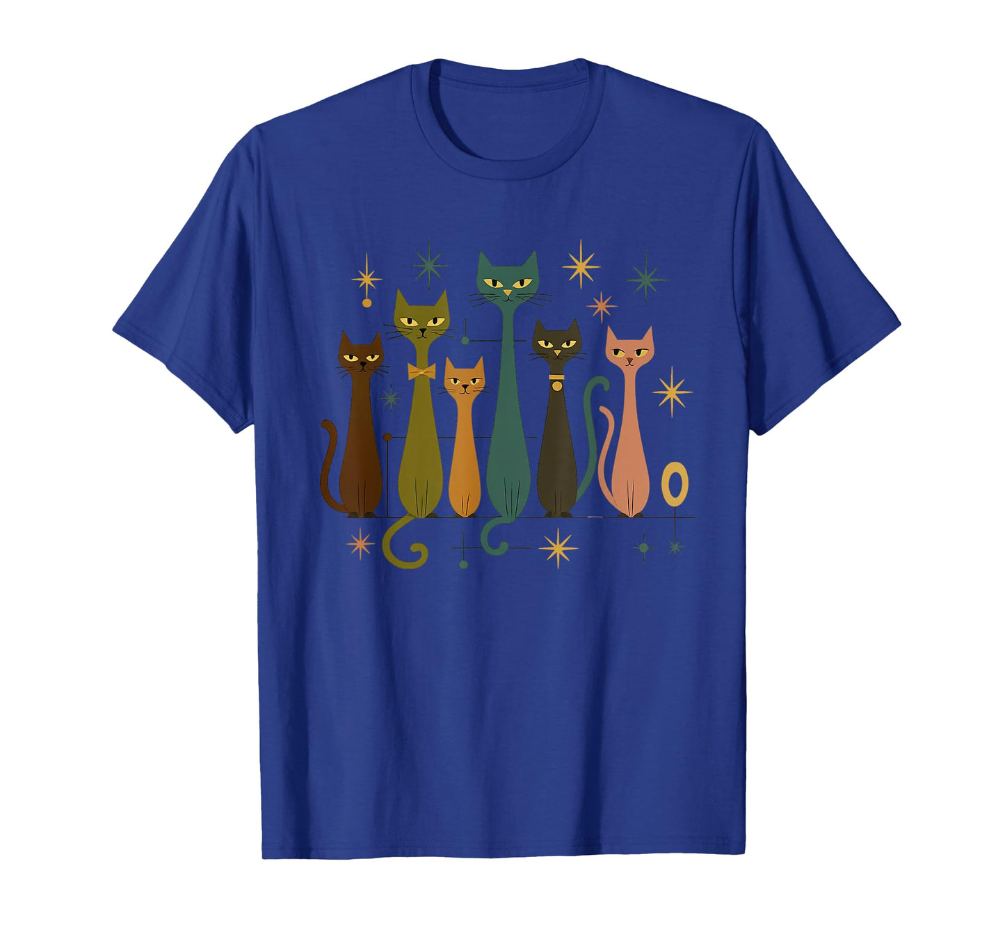 Mid-Century Modern Look Atomic Age 50s 60s Cat Shirt T-Shirt