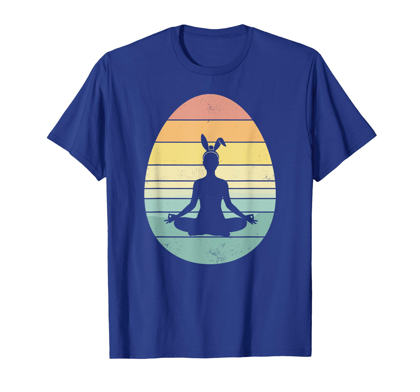 Retro Yoga Easter Egg Easter Day Mediation Womens Mens Kids T-Shirt