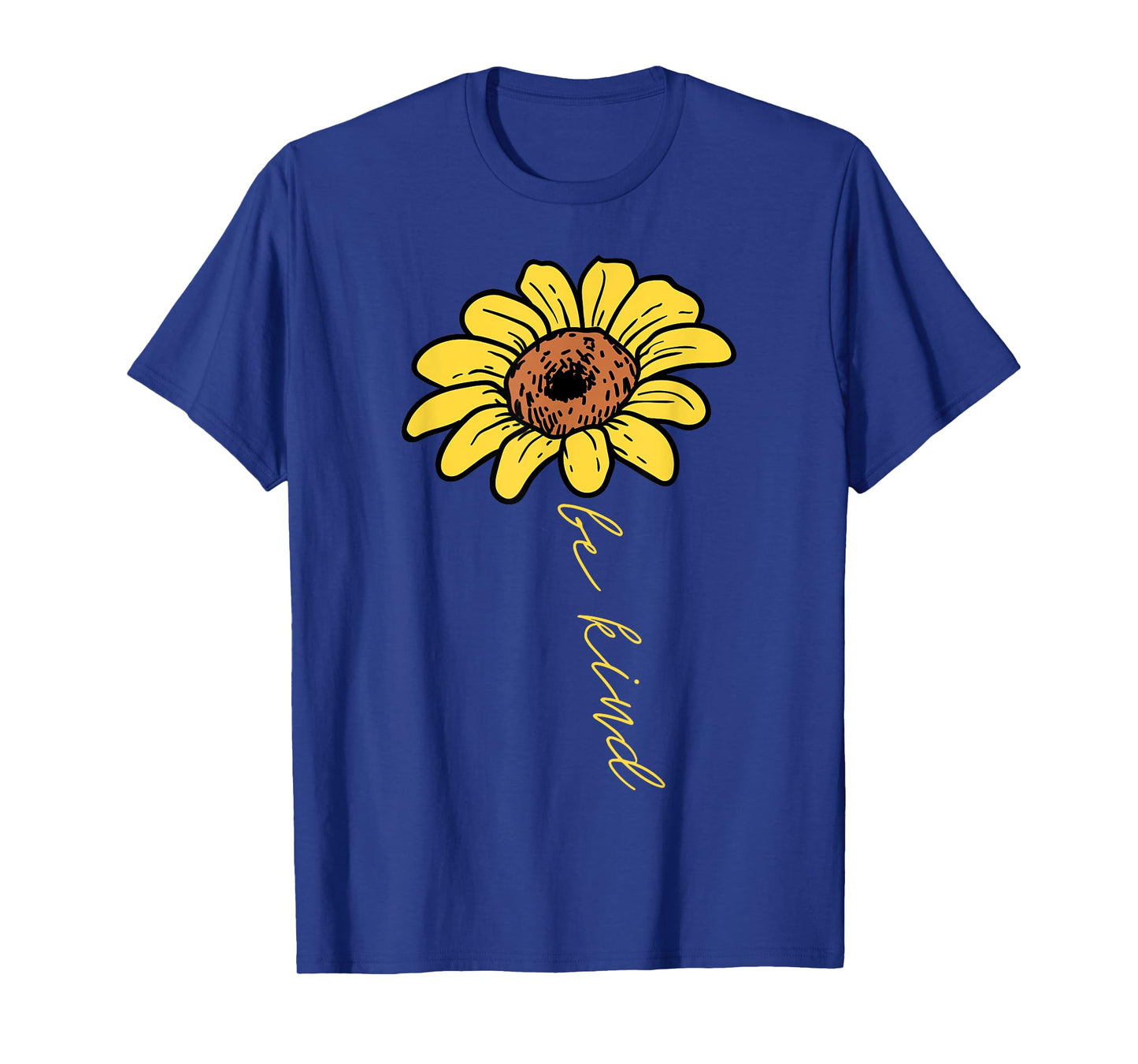 Sunflower Be Kind Retro Positivity Motivational Sayings Gift T-Shirt