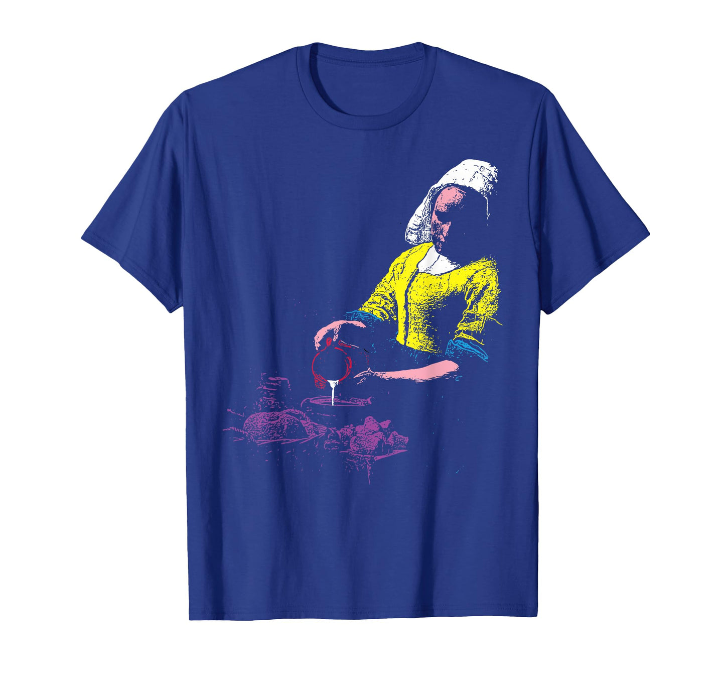Vermeer The Milkmaid Pop Art 80s Pop Minimal Baroque Art T-Shirt