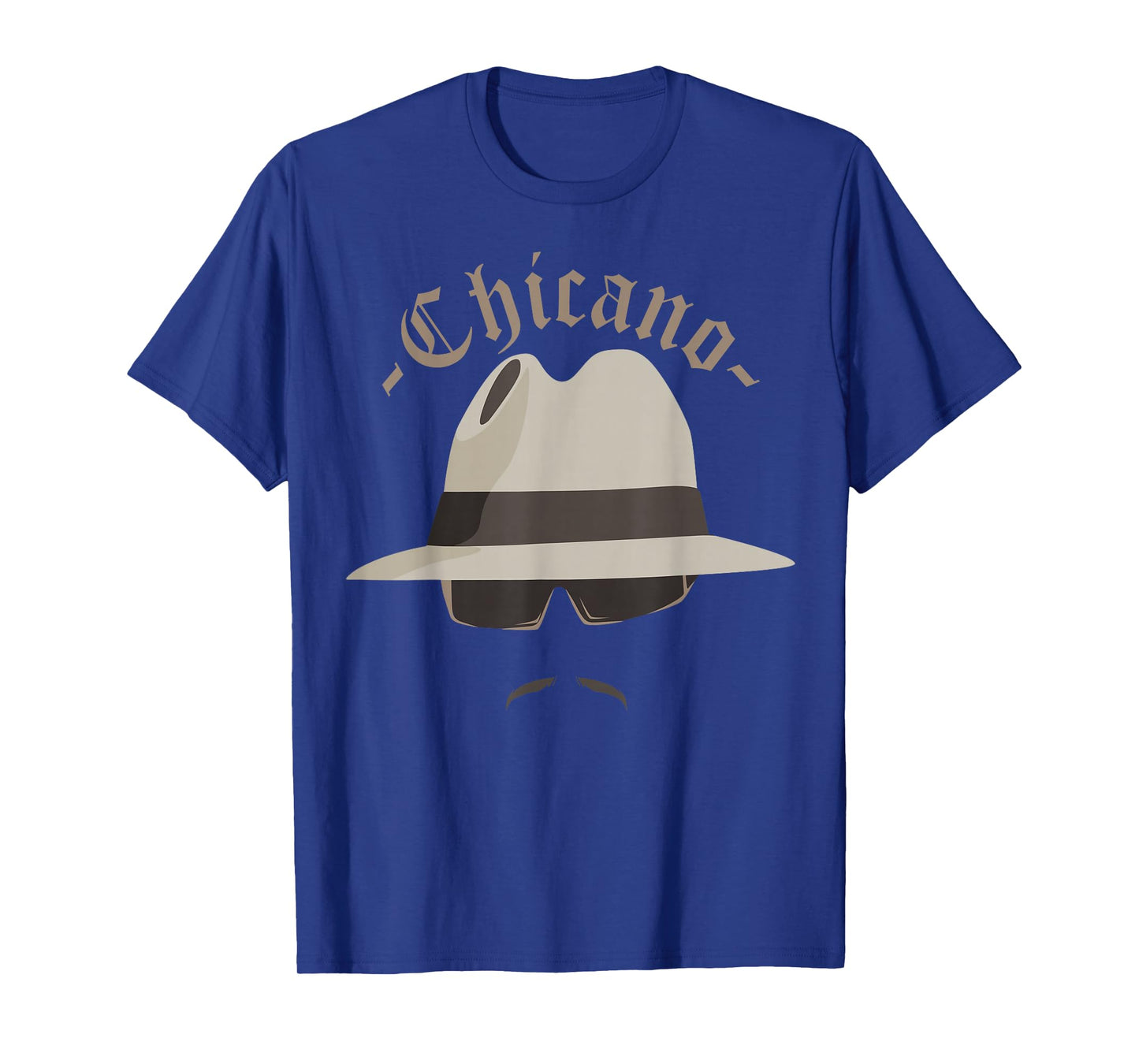 Lowrider Hat Chicano Moustache T-Shirt