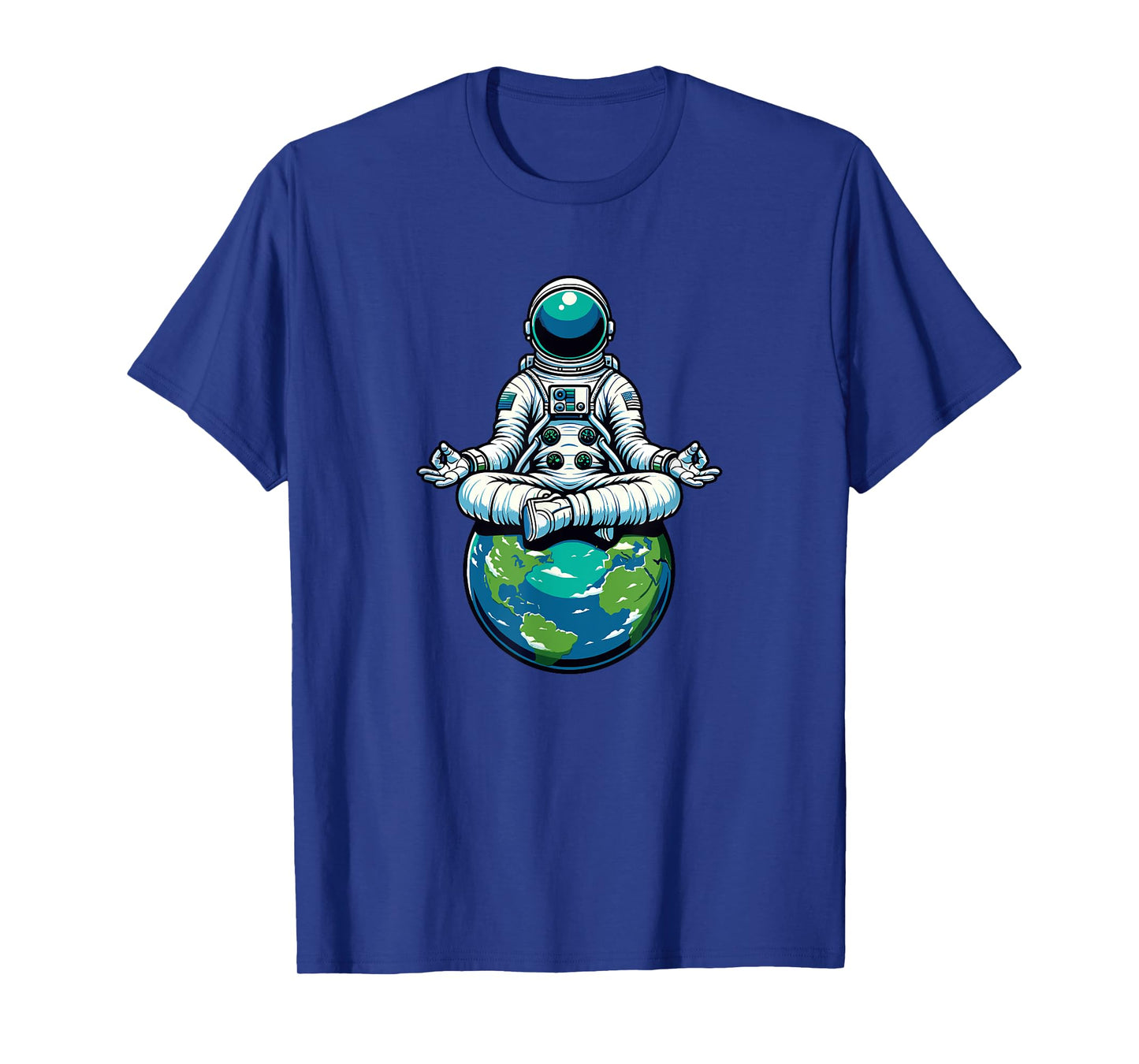 Meditating Astronaut Earth Planet Meditation T-Shirt