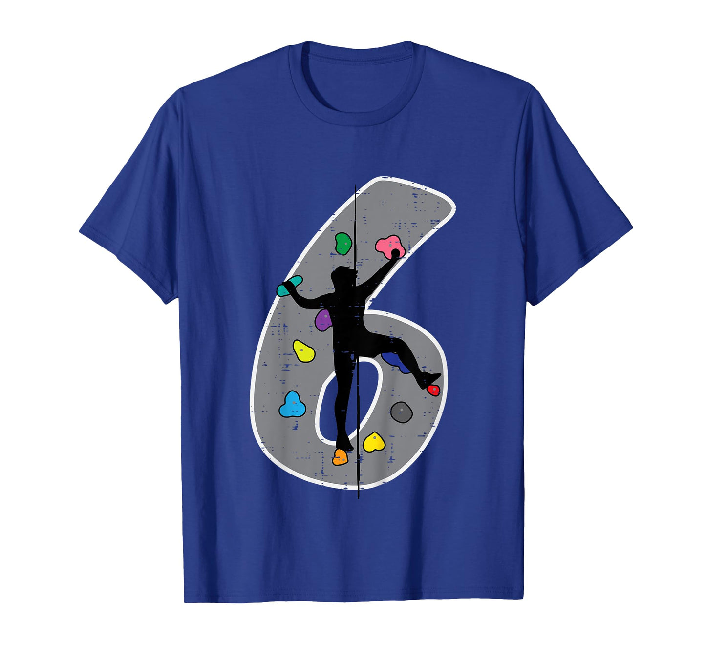 6th Birthday Rock Climbing 6 Six Year Old Bday Boys Girls T-Shirt