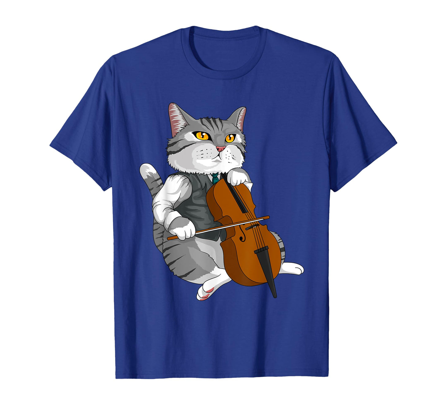 Cat Playing Cello Violin musical instrument T-Shirt