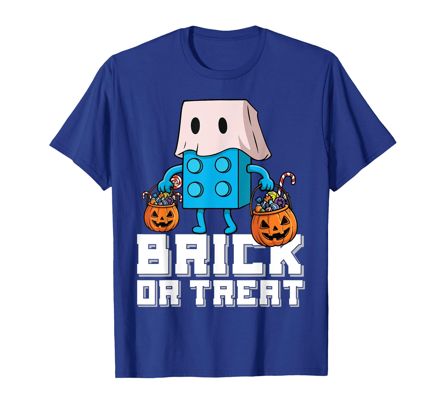 Brick Or Treat Brick Master Builder Halloween Block Building T-Shirt