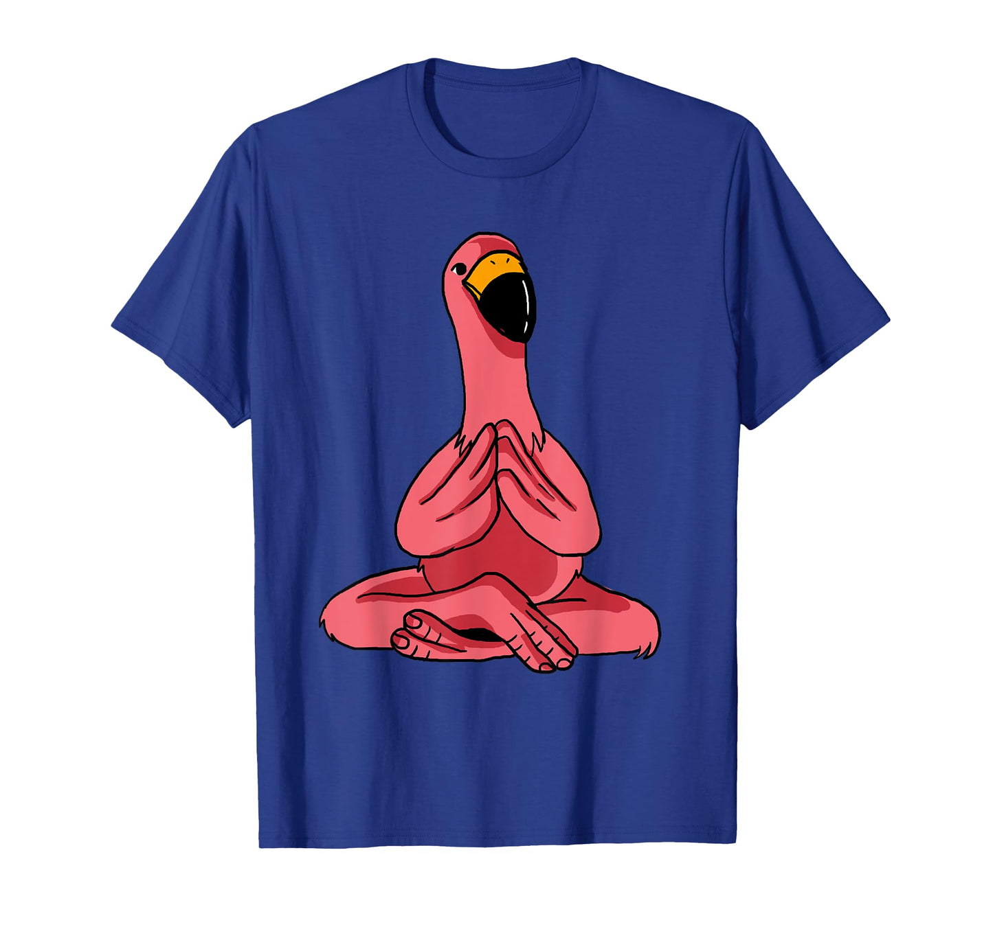 Meditating Exercise Tropical Animal Gift Men Women Cute Yoga Flamingos Funny Pink Water Bird Meditation Lovers Unisex-Adults, Unisex-Kids T-Shirt