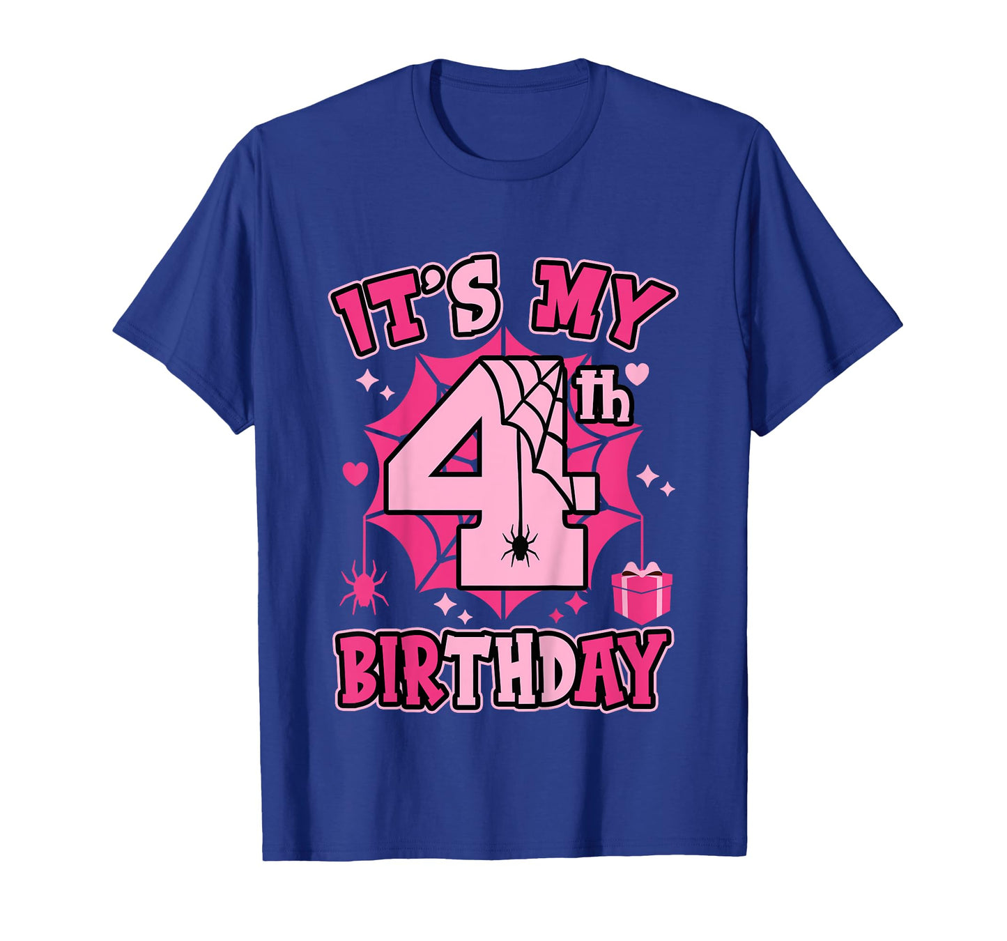 Kids It's My 4th Birthday Spider Girl Costume Party 4 Year Old T-Shirt
