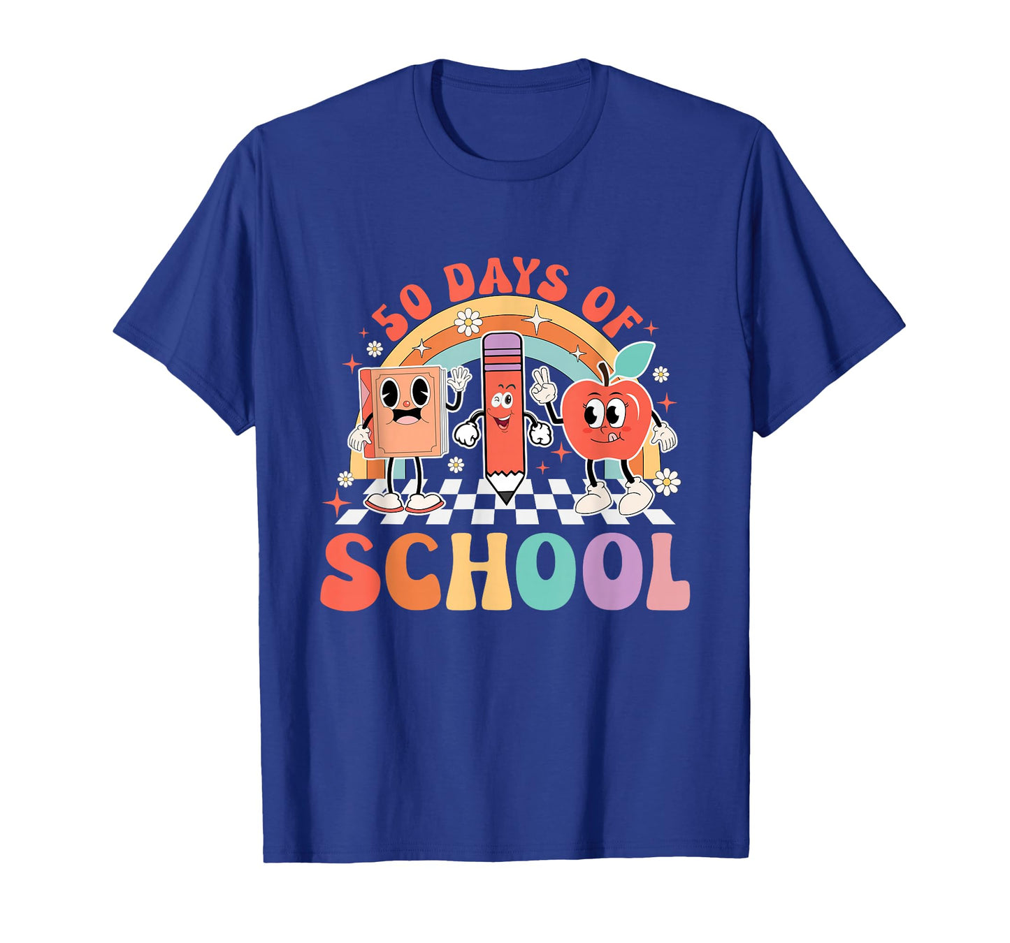 Retro 50 Days Of School Happy 50th Day Of School T-Shirt