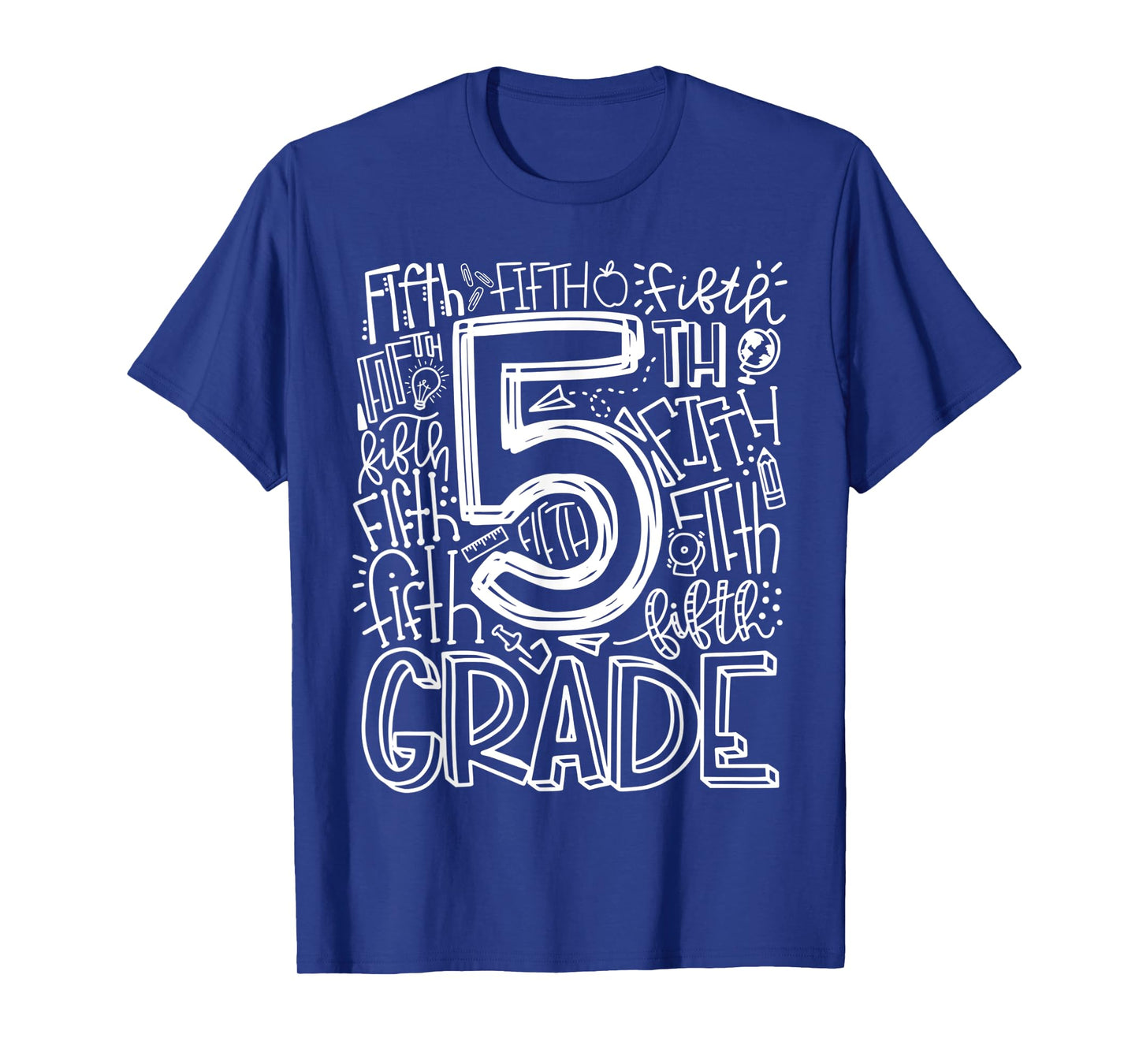 5th Grade Typography Team Fifth Grade Teacher Back To School T-Shirt for Men Women Kids