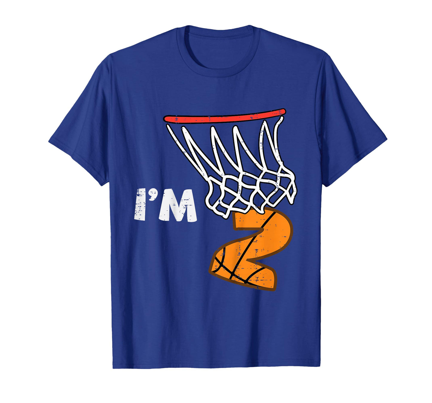 Kids 2nd Birthday Basketball Im 2 Two Year Old Bday Toddler Boys T-Shirt