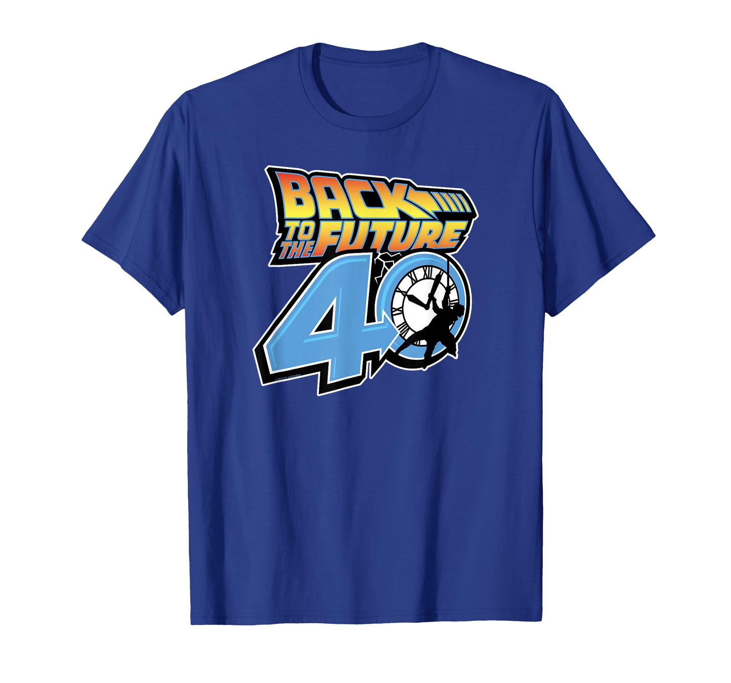 Back To The Future 40th Anniversary Clock Tower Logo T-Shirt