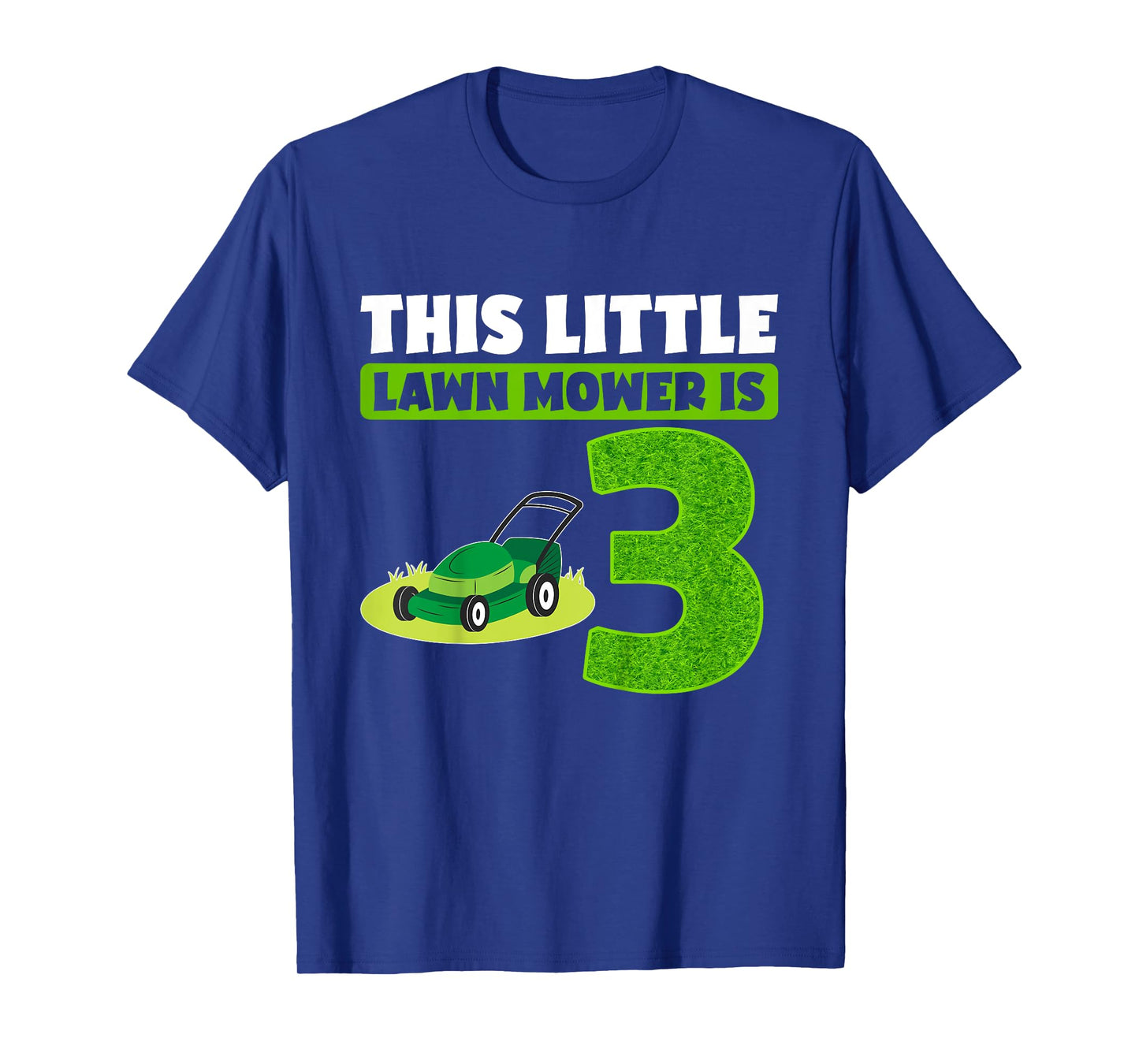Kids 3rd Lawn Mower Birthday Party Three Year Old Boy Lawn Mowing T-Shirt