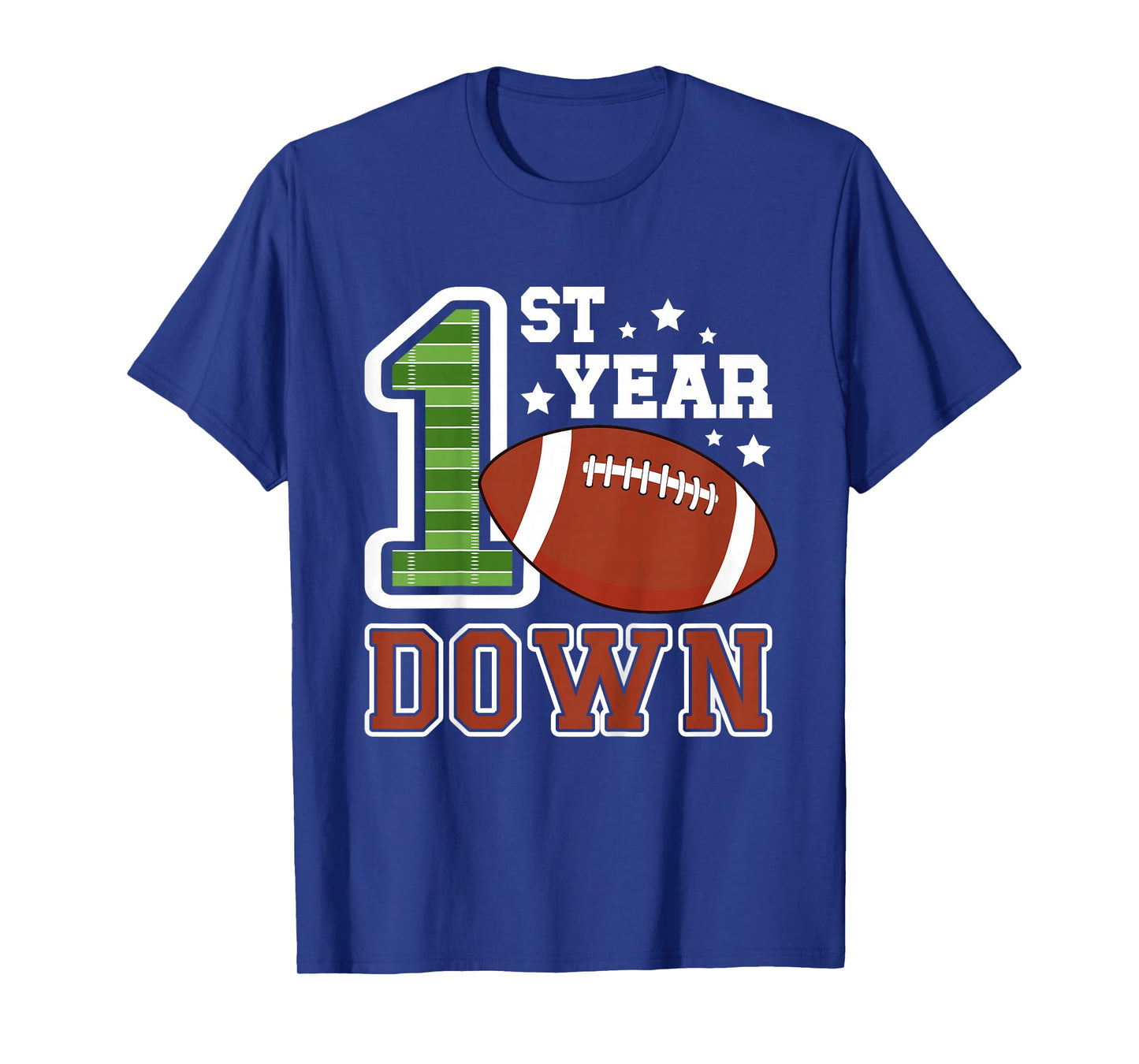 Kids 1st Football Birthday Party 1 Year Old Football Player T-Shirt