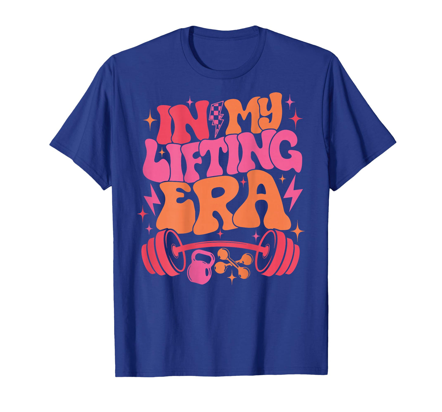 In My Lifting Era Groovy Gym Weight Personal Trainer On Back T-Shirt