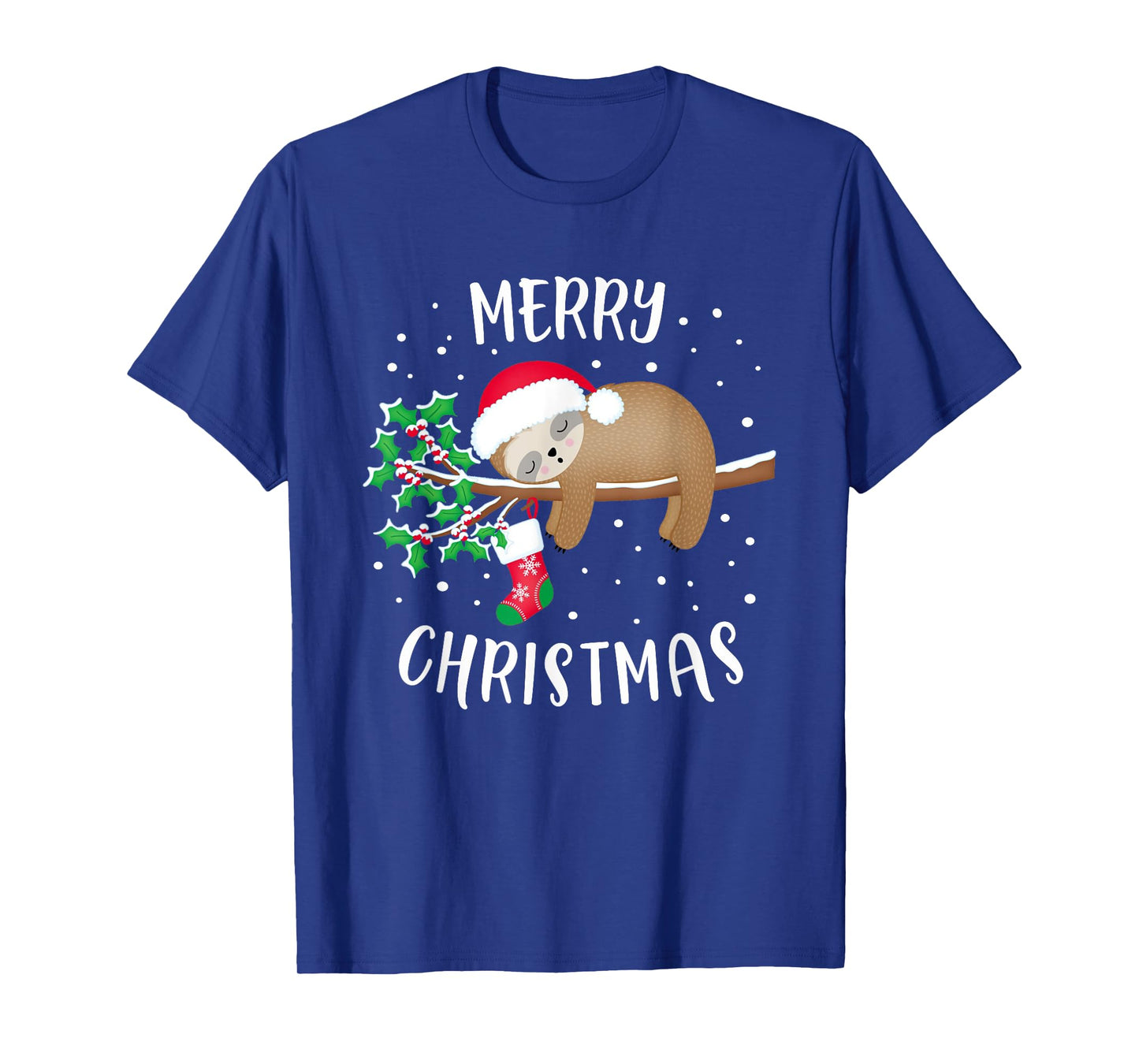 Merry Christmas Cute Sloth Xmas Outfit Matching Family T-Shirt