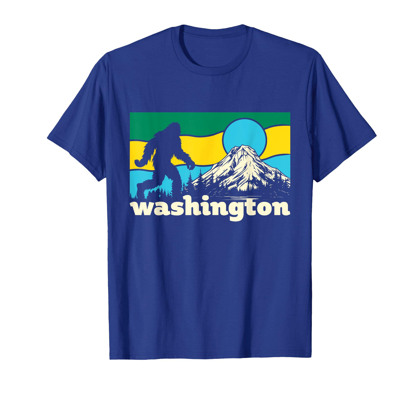 Washington State Home Mountains Bigfoot Sasquatch Yeti Gift T-Shirt