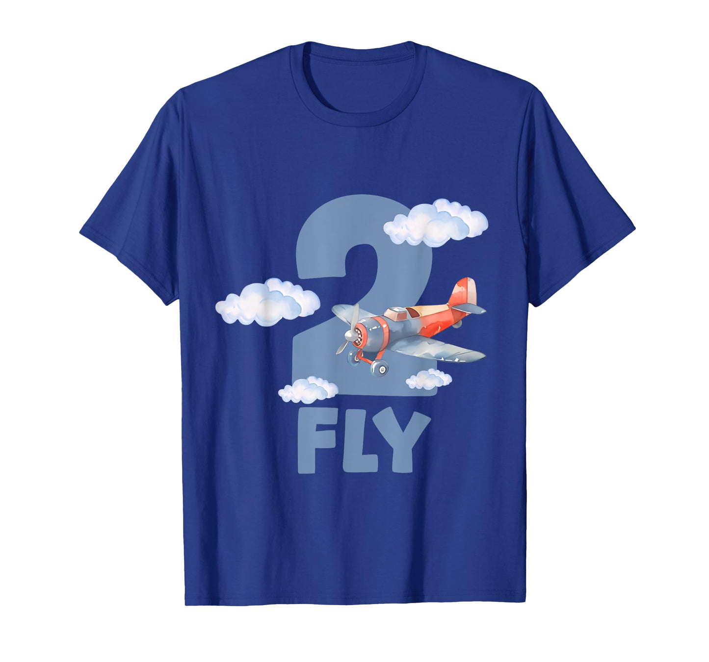 Birthday 2nd Birthday Boy Airplane Two Fly 2 Years Old Kids T-Shirt