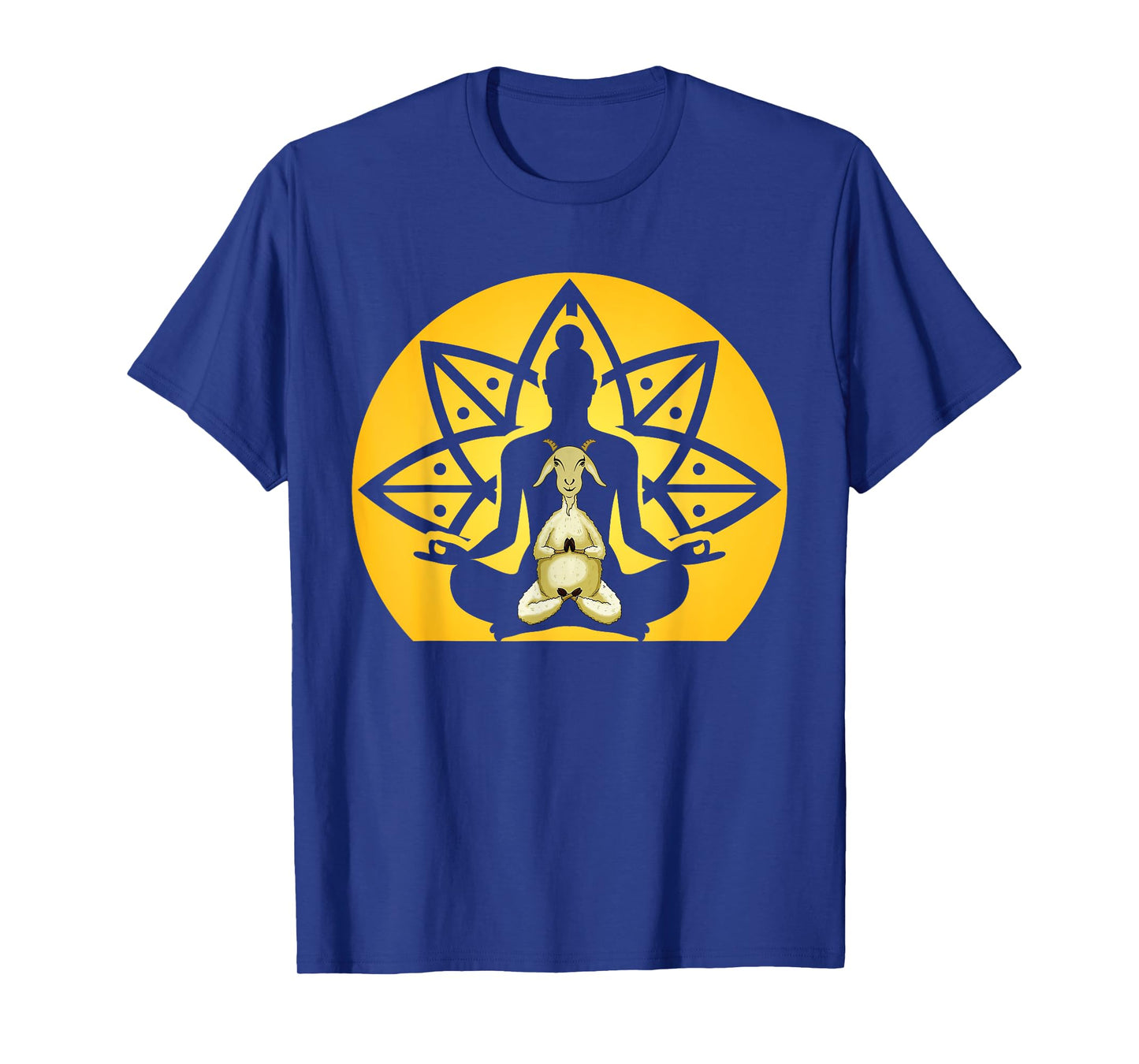 Spiritual Calm Goat Inside Buddha Meditating Yoga Yogi Pose T-Shirt