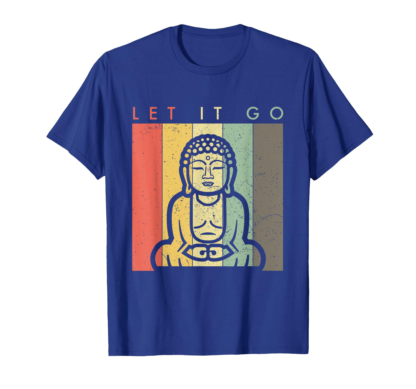 Retro Vintage Buddha Meditation - Let It Go - Spiritual T-Shirt