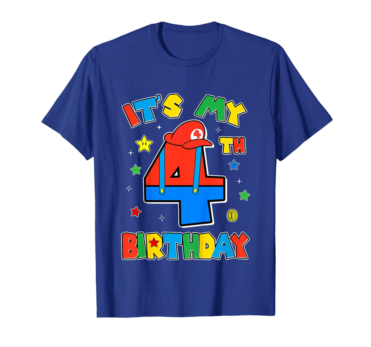 Kids 4th Birthday Boy Super Gamer Gaming Theme B-day Party Boys T-Shirt