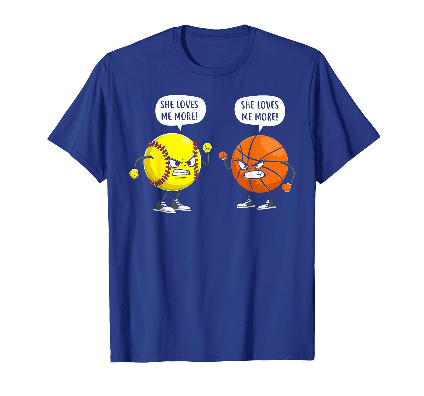 Softball basketball She loves me more women T-Shirt
