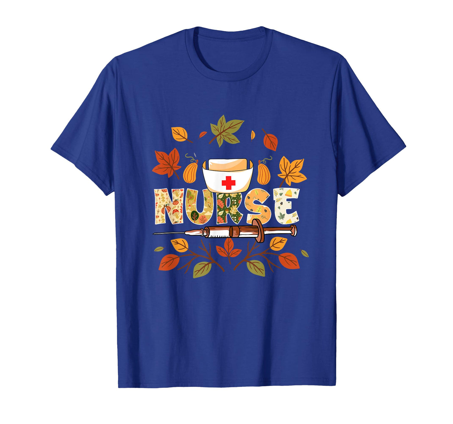 Autumn Fall Outfit Nurse Thankful Grateful Blessed T-Shirt