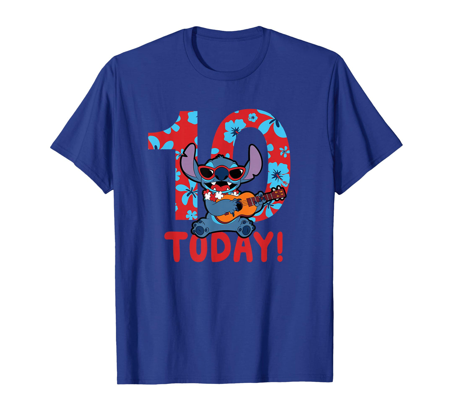 Disney Lilo & Stitch Tropical Birthday 10 Years Old Today T-Shirt
