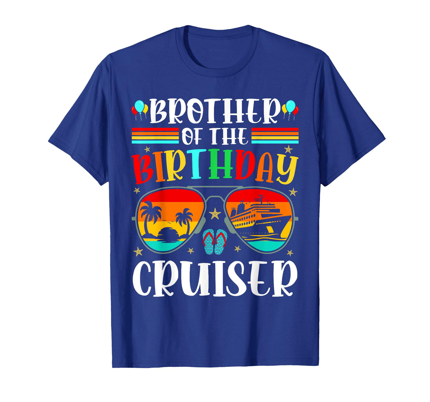 Brother of the Birthday Cruiser Sunglasses Cruise Crew Kids T-Shirt