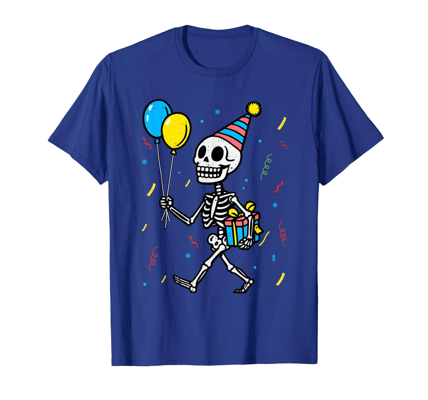 Skeleton Birthday Halloween Costume Boys Teens Girls Kids T-Shirt