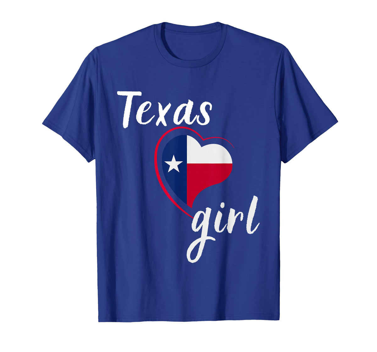 Texas Girl Red White and Blue Texas Flag T-Shirt