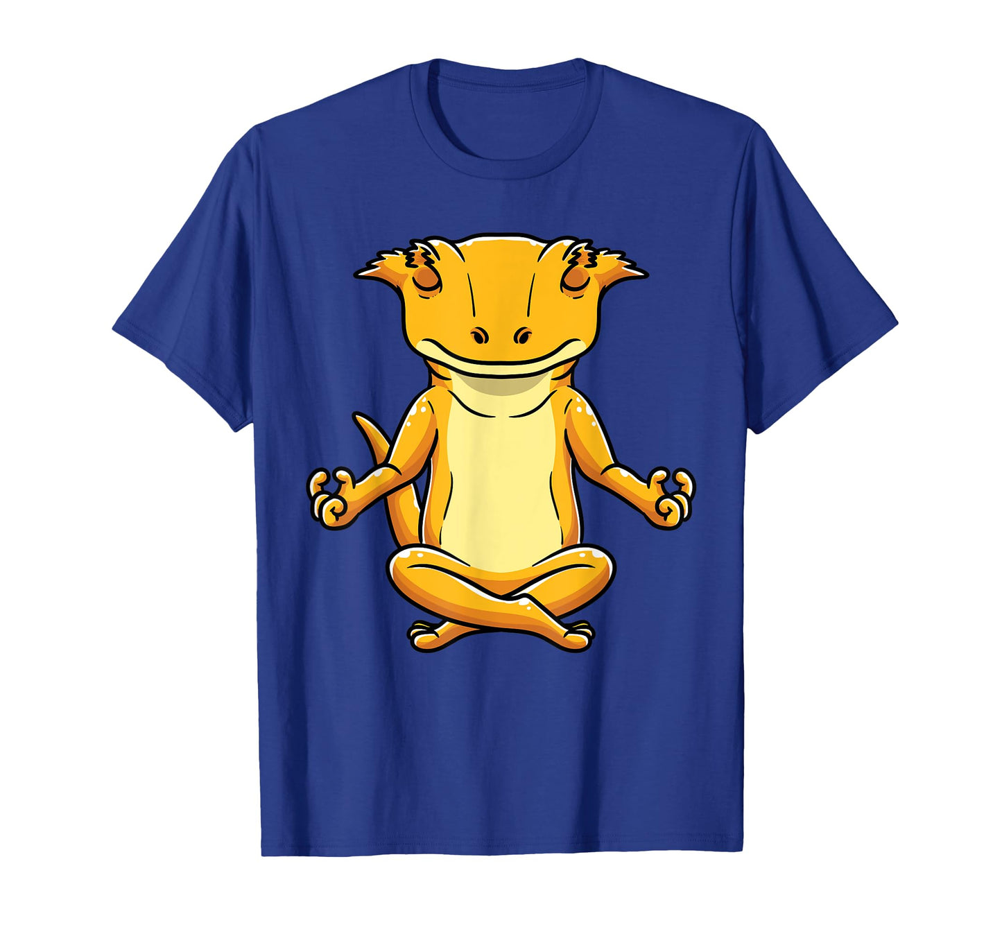 Funny Yoga Crested Gecko Meditating Lizard Reptile T-Shirt