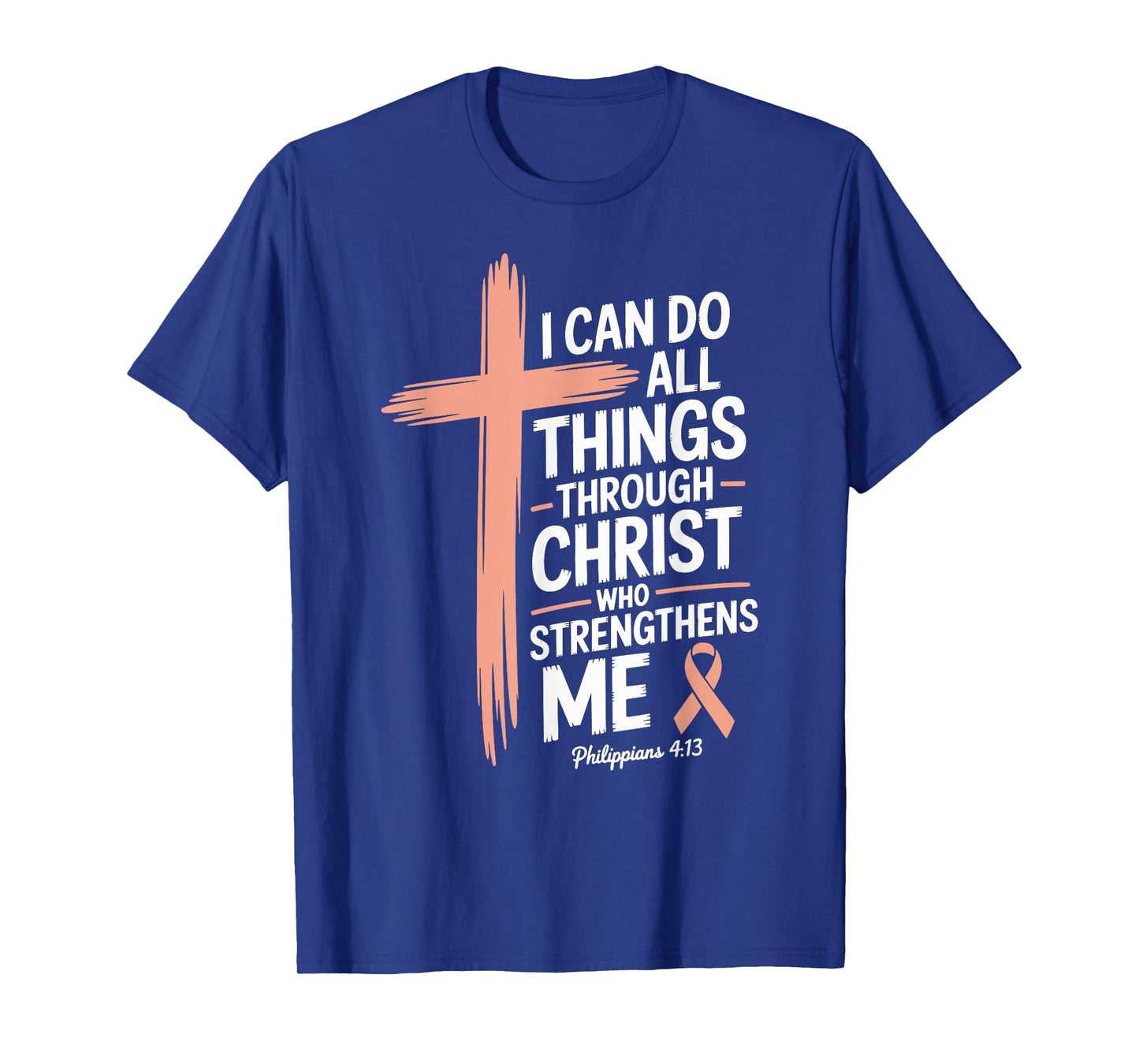 Things Through Christ Pink Ribbon Breast Cancer Christian T-Shirt