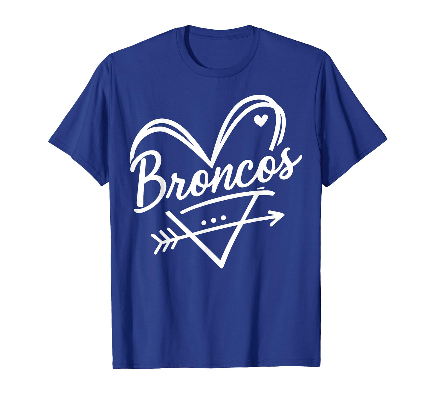 Vintage Broncos Heart Gift for Men Women Kid Boy Girl T-Shirt