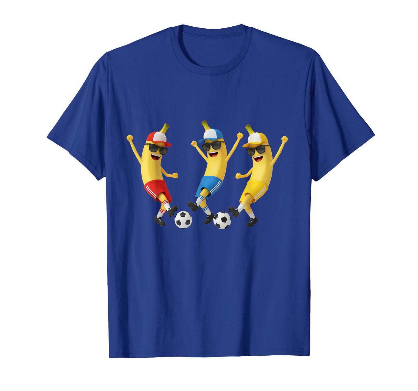 Funny Banana Soccer Team Art | Cool Cartoon Football Tee T-Shirt