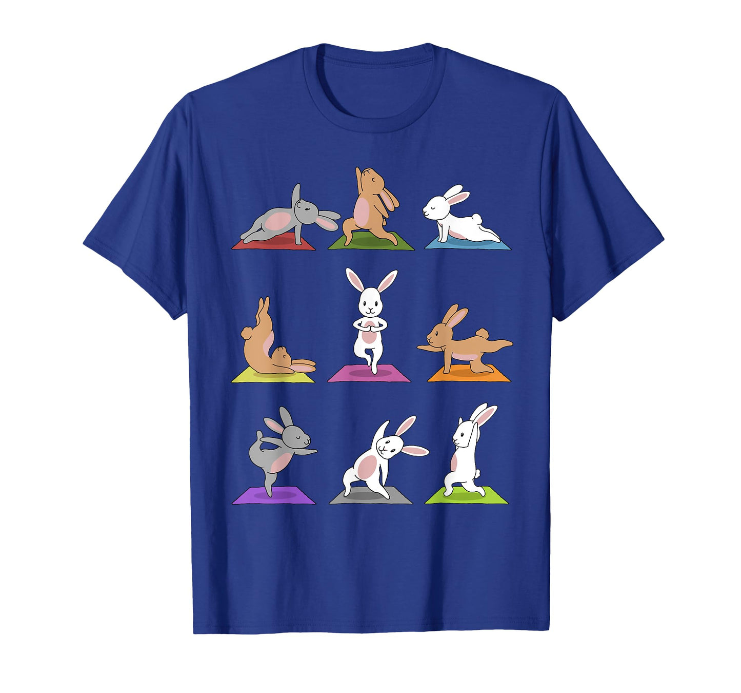 Bunny Yoga Funny Rabbits In Yoga Poses On Meditation Mats T-Shirt