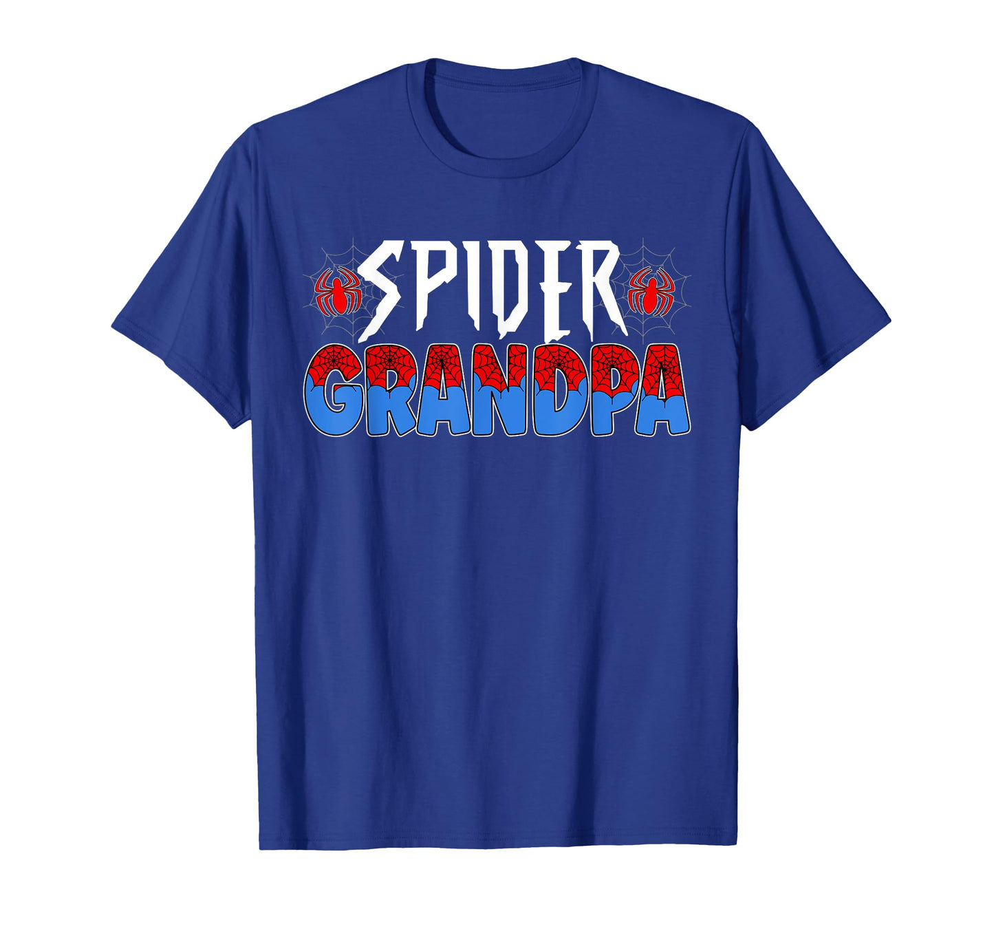 Funny Spider Web Grandpa Family Matching Birthday Boy T-Shirt