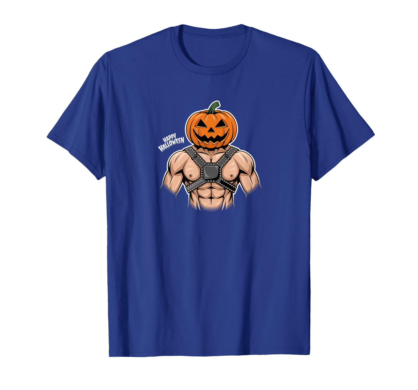 Gay Leather Muscle Jock - Leather Harness Halloween T-Shirt