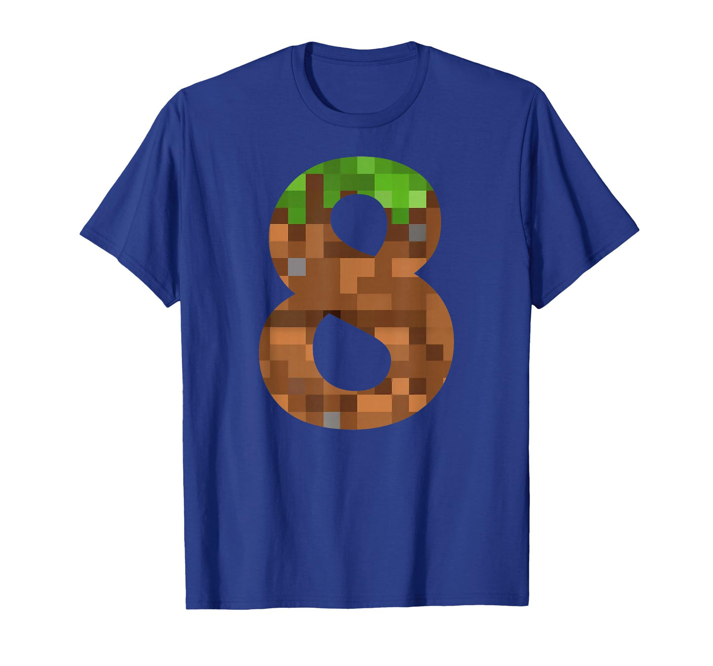 Pixel 8yr Birthday Number Eight 8 Year Old 8th Video Gamer T-Shirt