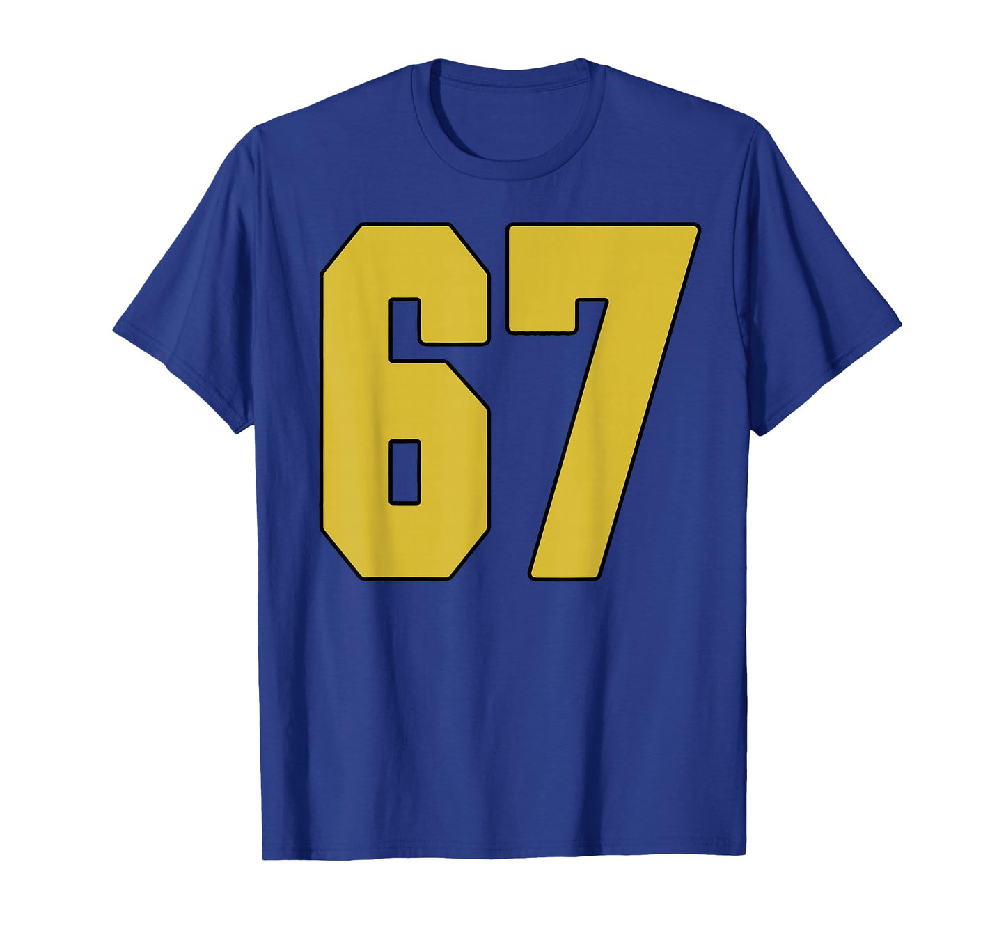 Old Gold Black Number 67 Jersey Player Uniform #67 T-Shirt