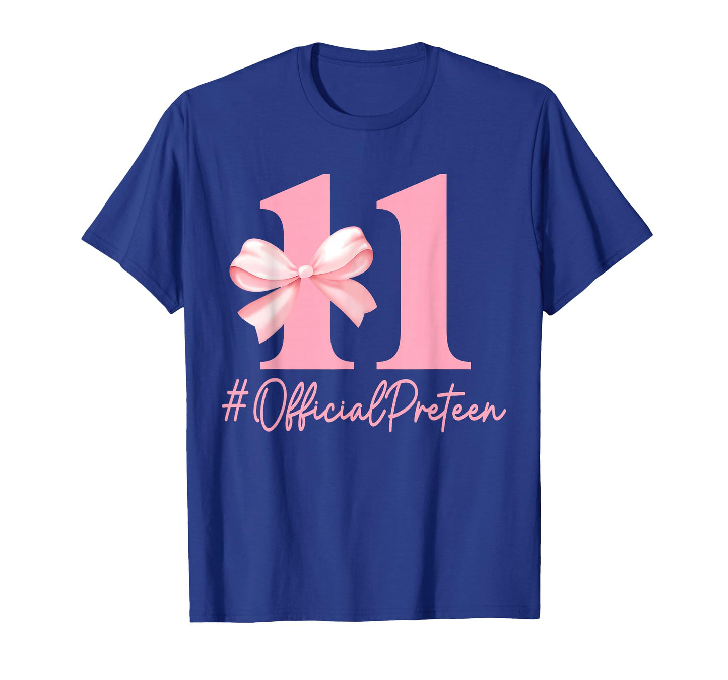 Birthday Girl Pink Coquette Bow 11 Year Old Aesthetic Girly T-Shirt
