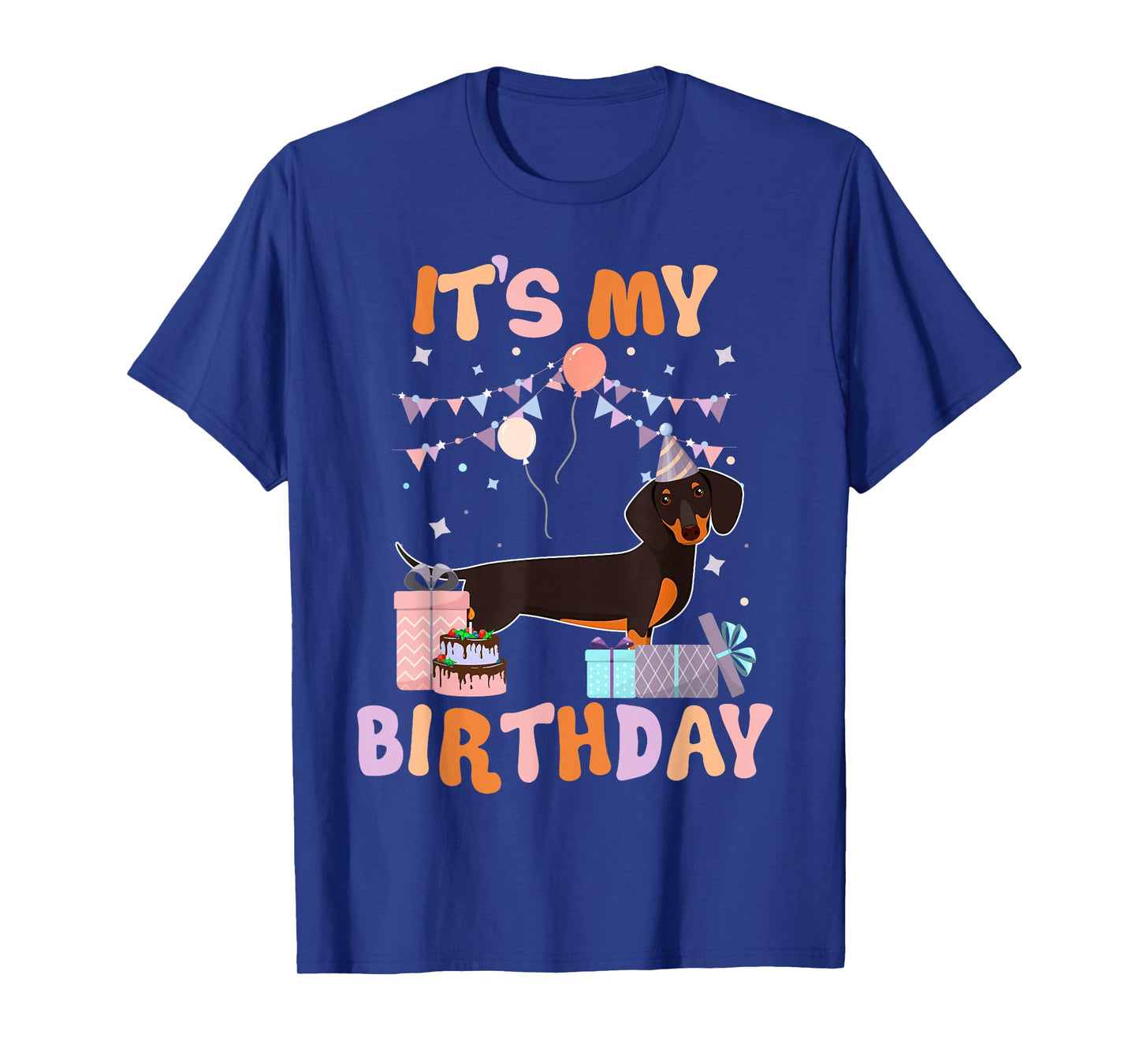 Its My Birthday Dachshund Dog Funny Birthday Party Dog Lover T-Shirt