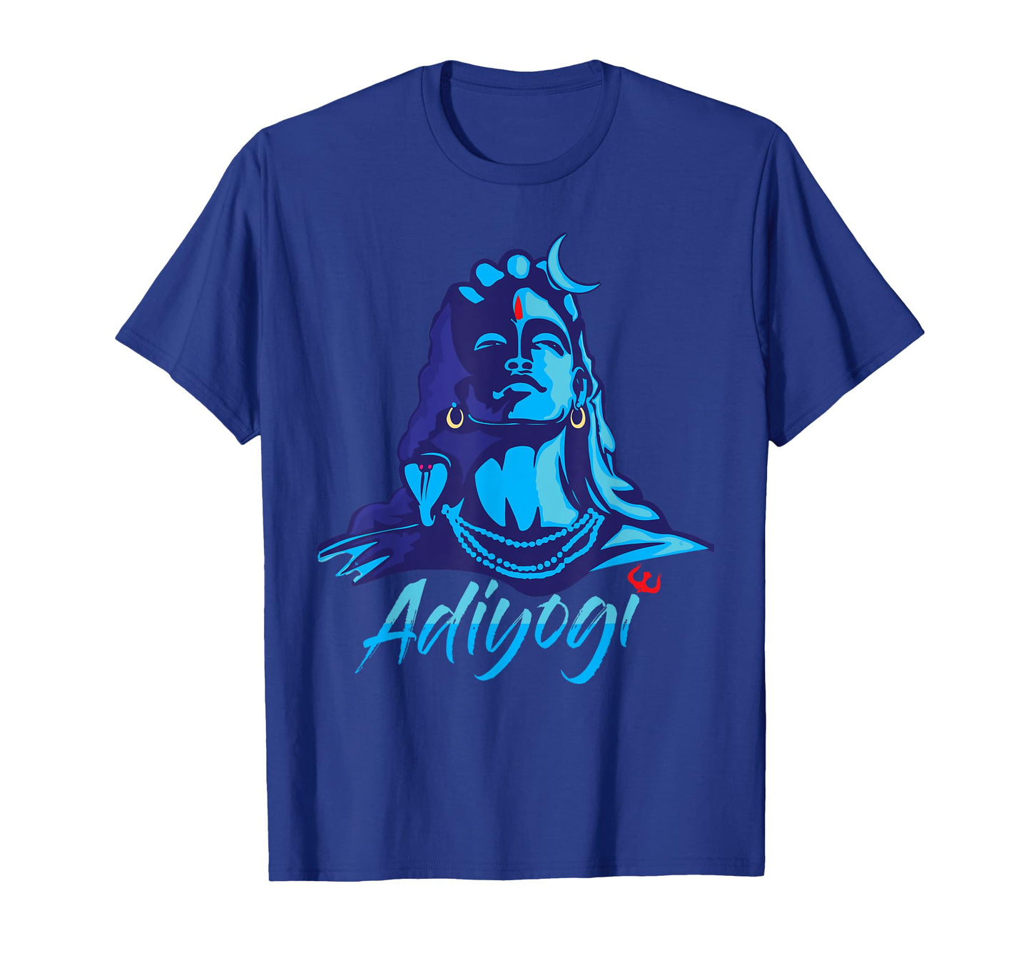 Adiyogi or Adhi Yogi Shiva Mahadev Blue Hindu Maha Shivratri T-Shirt