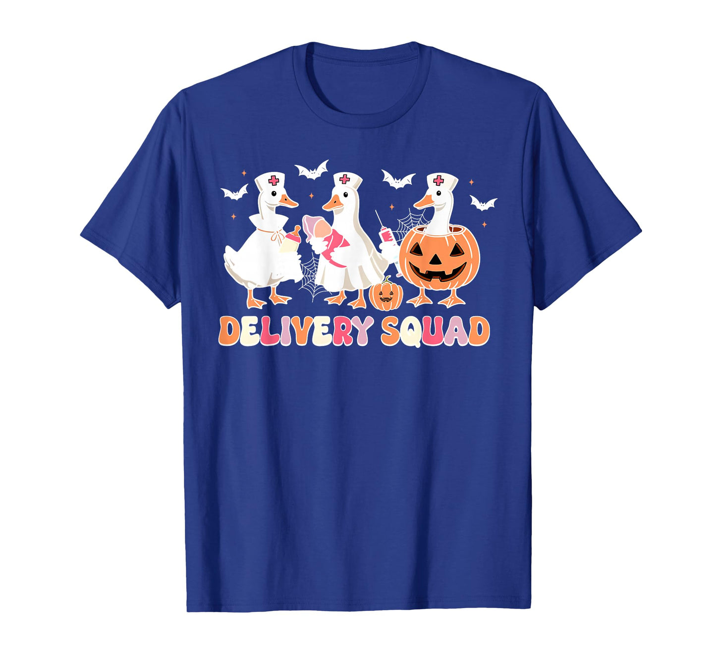 Delivery Squad Halloween Goose Spooky Labor Delivery Nurse T-Shirt