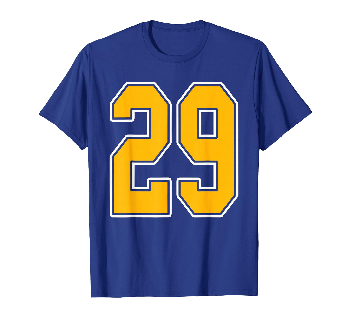 Gold and White Sports Number 29 Jersey Uniform Player T-Shirt