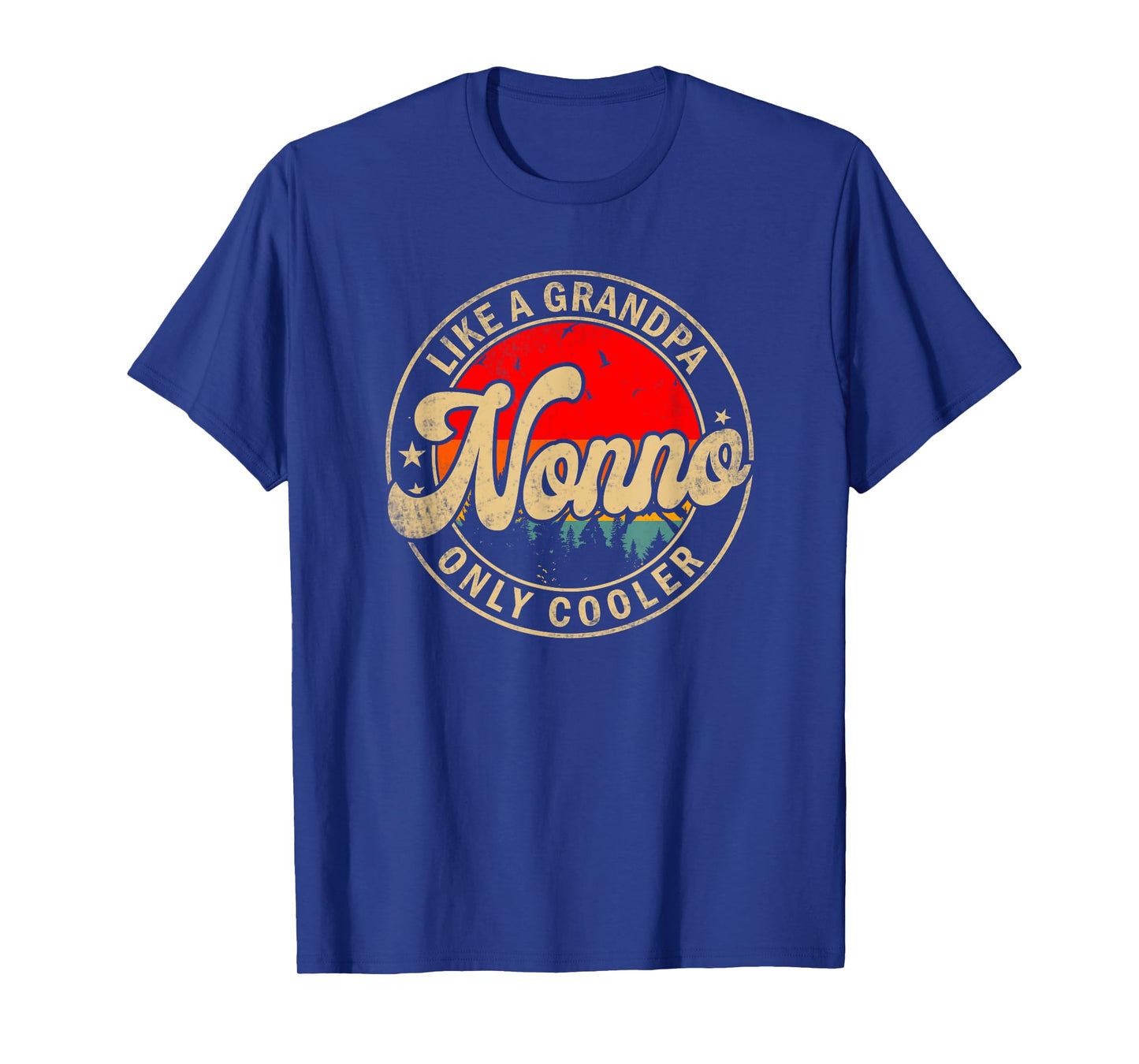 Mens Nonno Like A Grandpa Only Cooler Funny Papa Grandpa T-Shirt