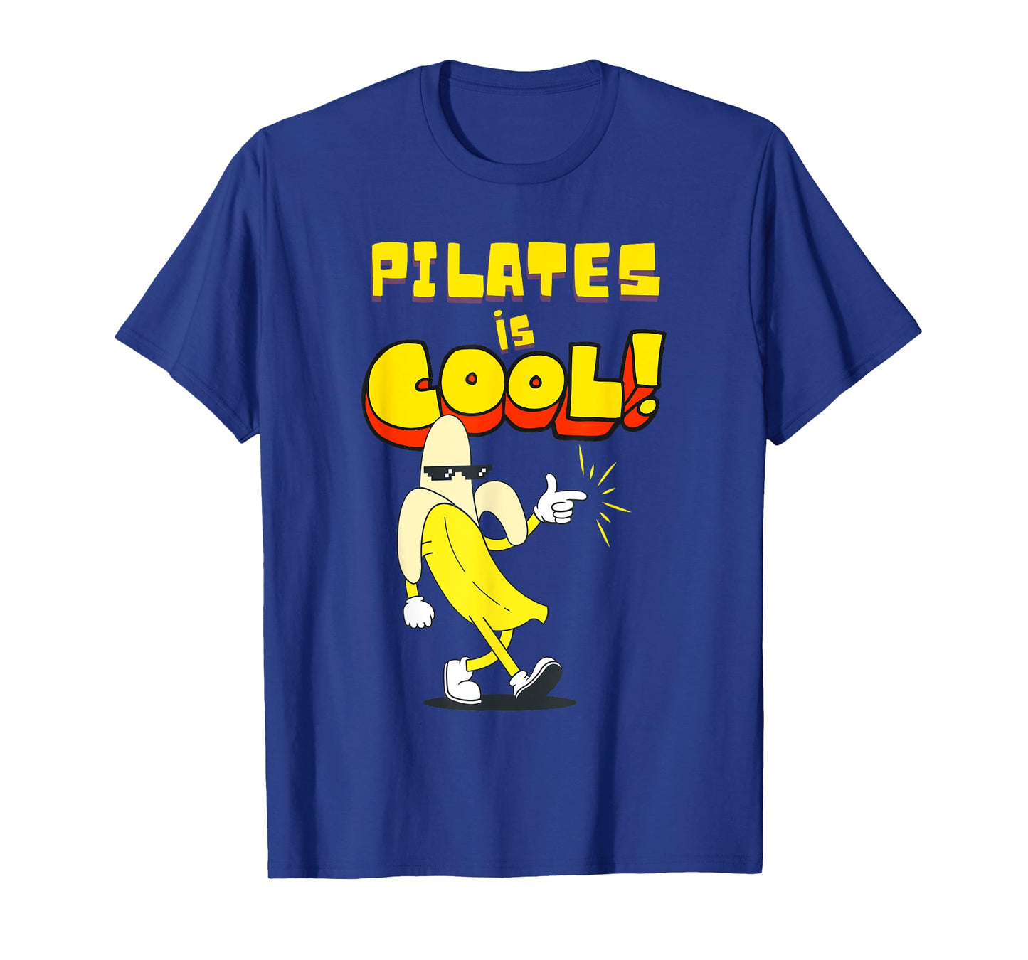 Pilates is Cool Banana Workout Yoga Exercise Mat T-Shirt