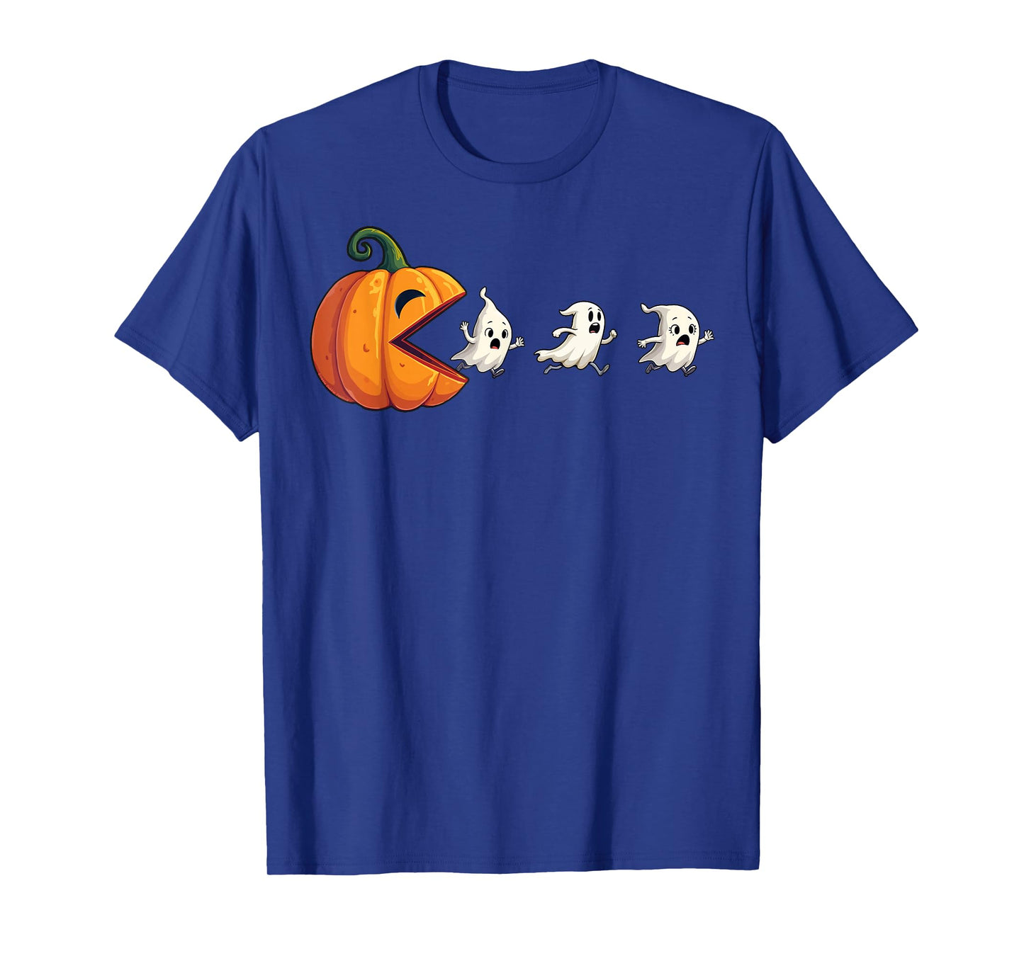 Funny Halloween Gamer Pumpkin Eating Ghosts T-Shirt