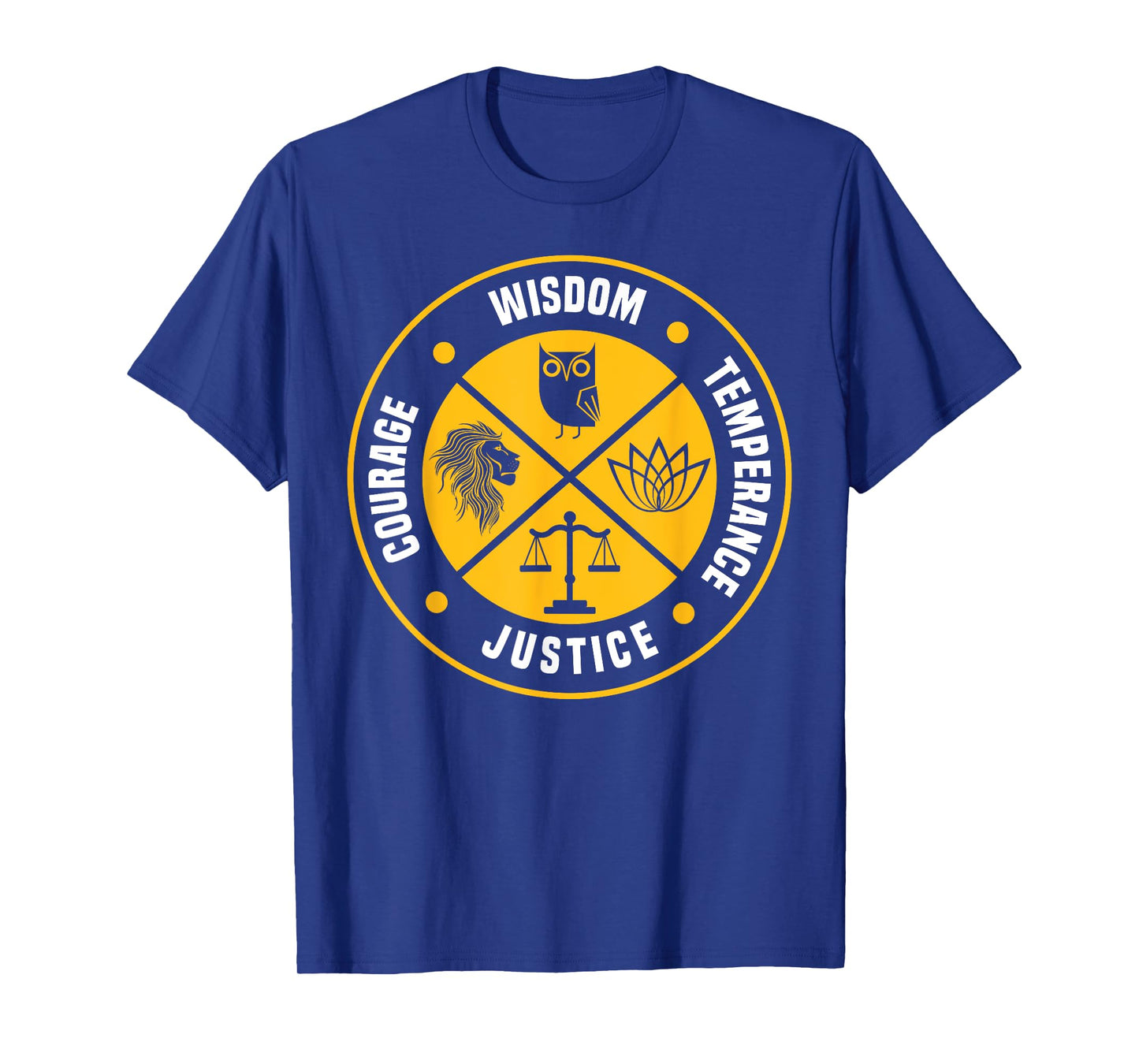 Stoic Virtues Wisdom Temperance Justice Courage Stoicism T-Shirt