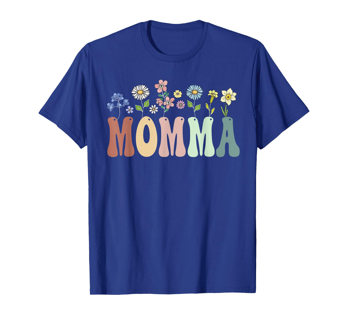 Momma Gifts Women Wildflower Floral Design Momma T-Shirt